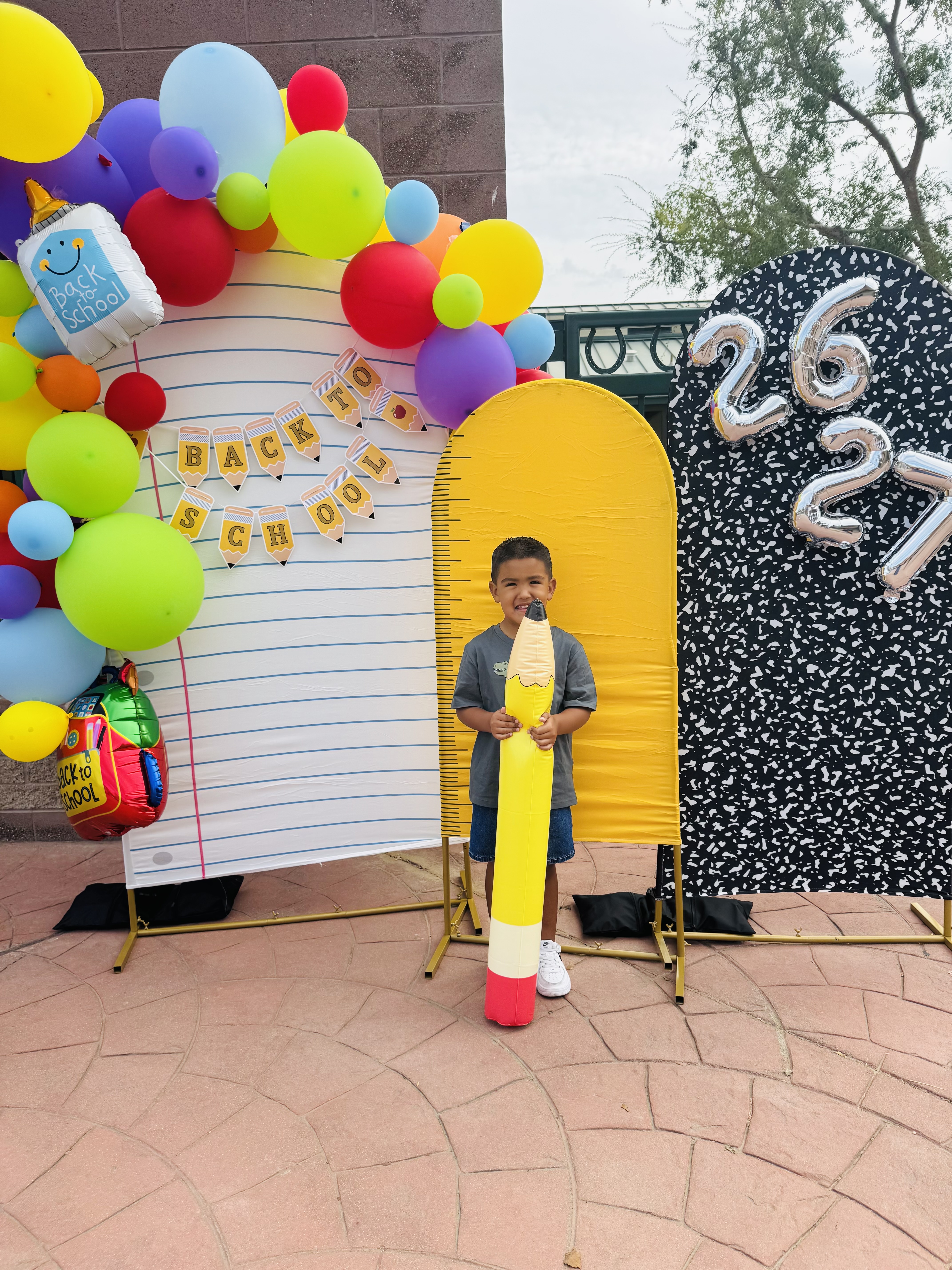 Student Smiling on 1st Day of School