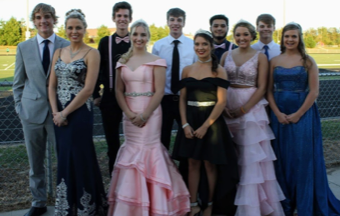 Students in their prom
