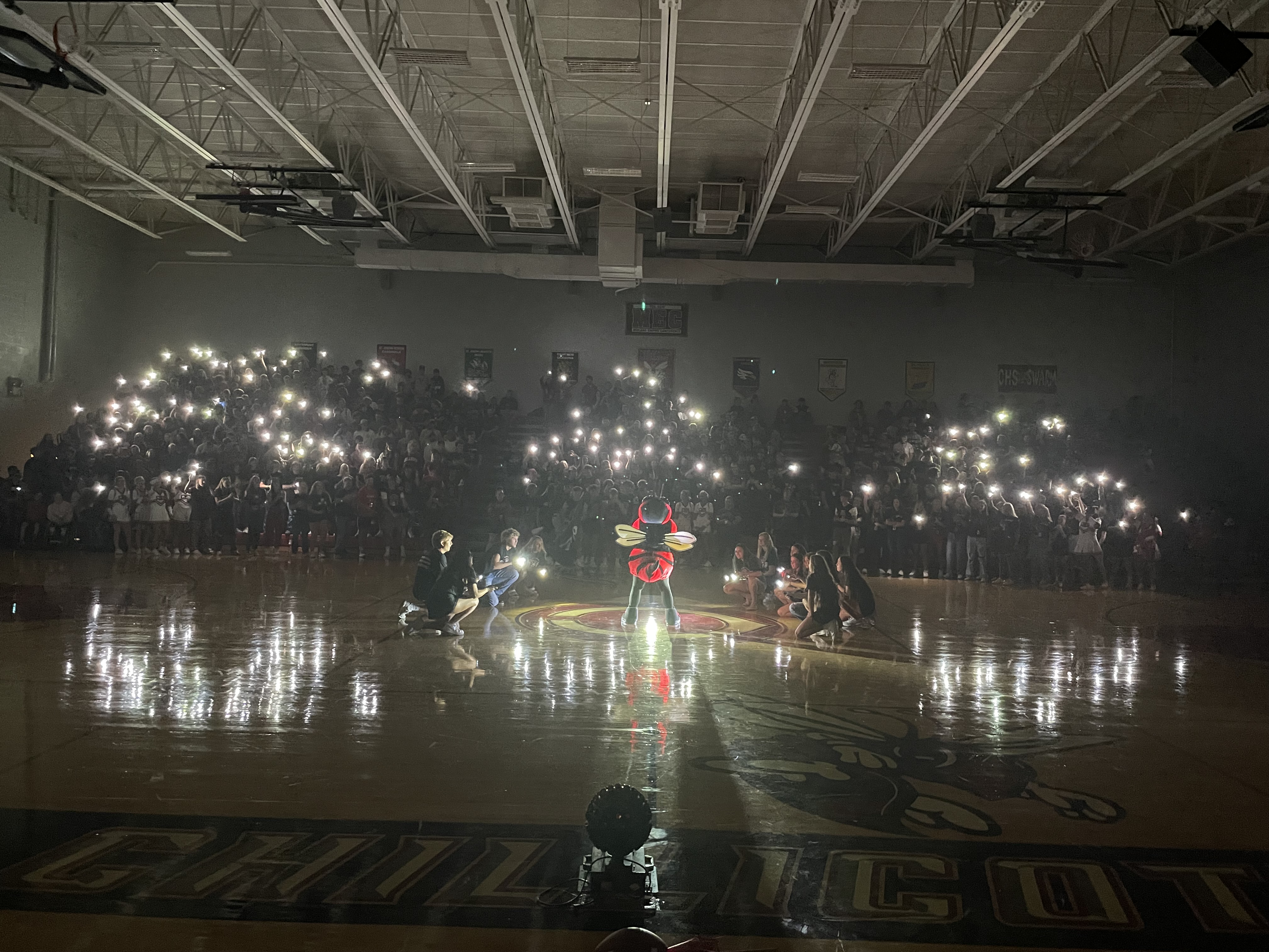 Pep Rally Fun in the Dark