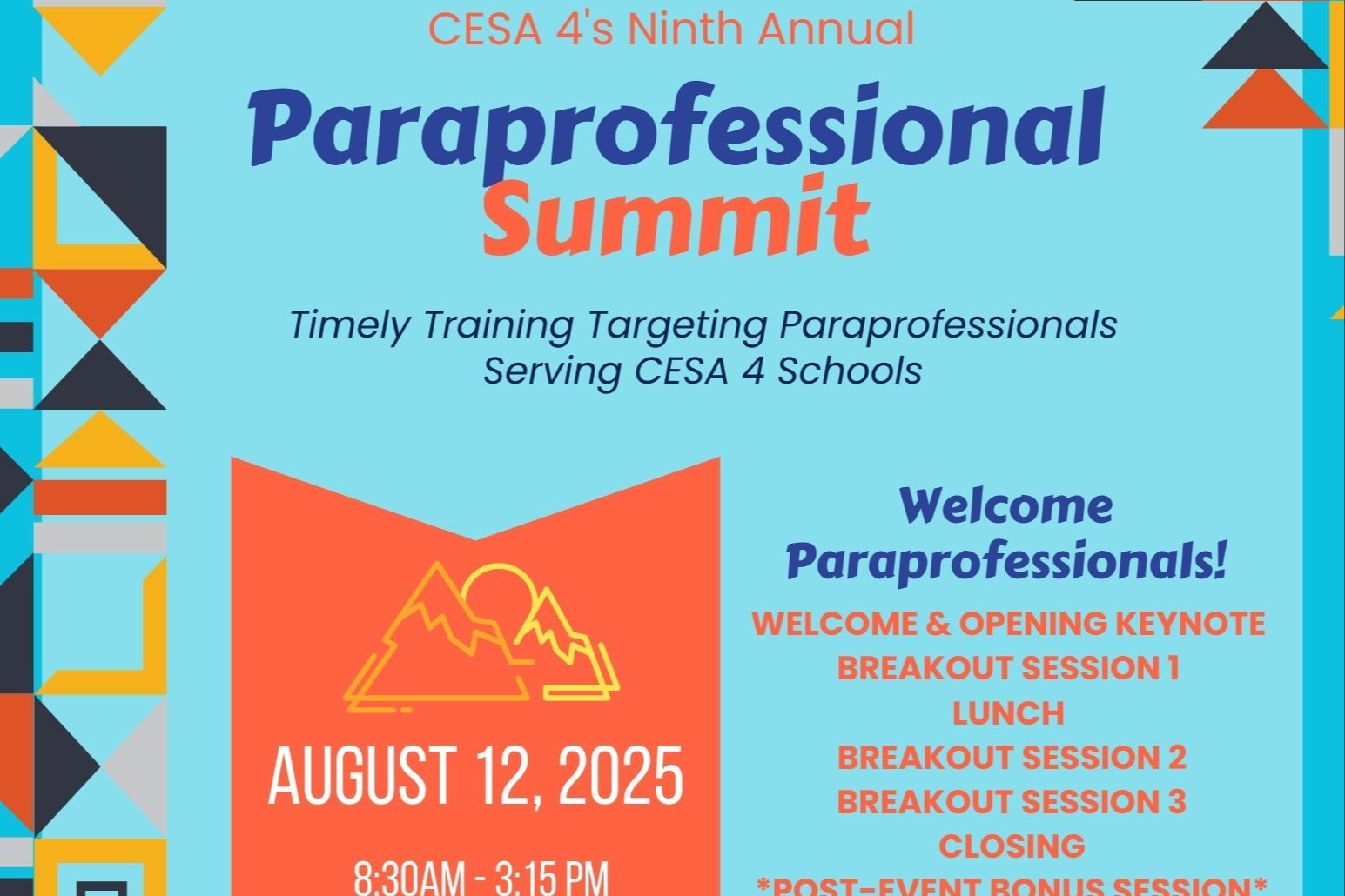 CESA 4 Paraprofessional Summit