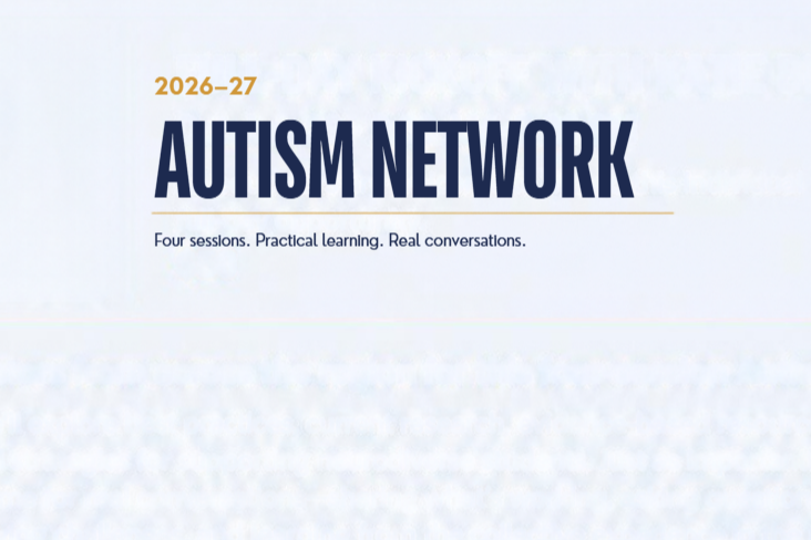 Logo reading "2026-27 Autism Network" and below "Four Sessions. Practical Learning. Real Conversations."