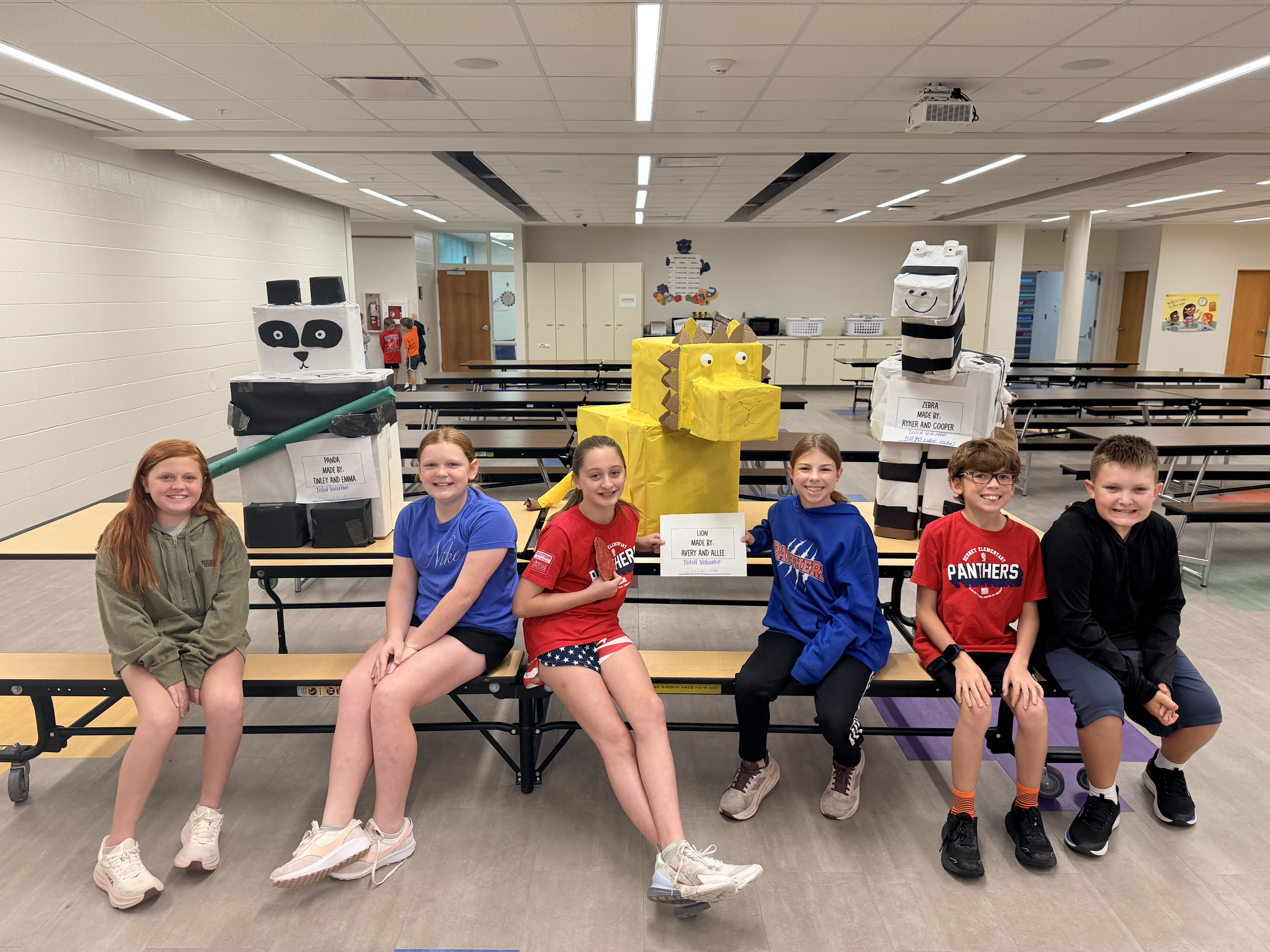 students with their projects
