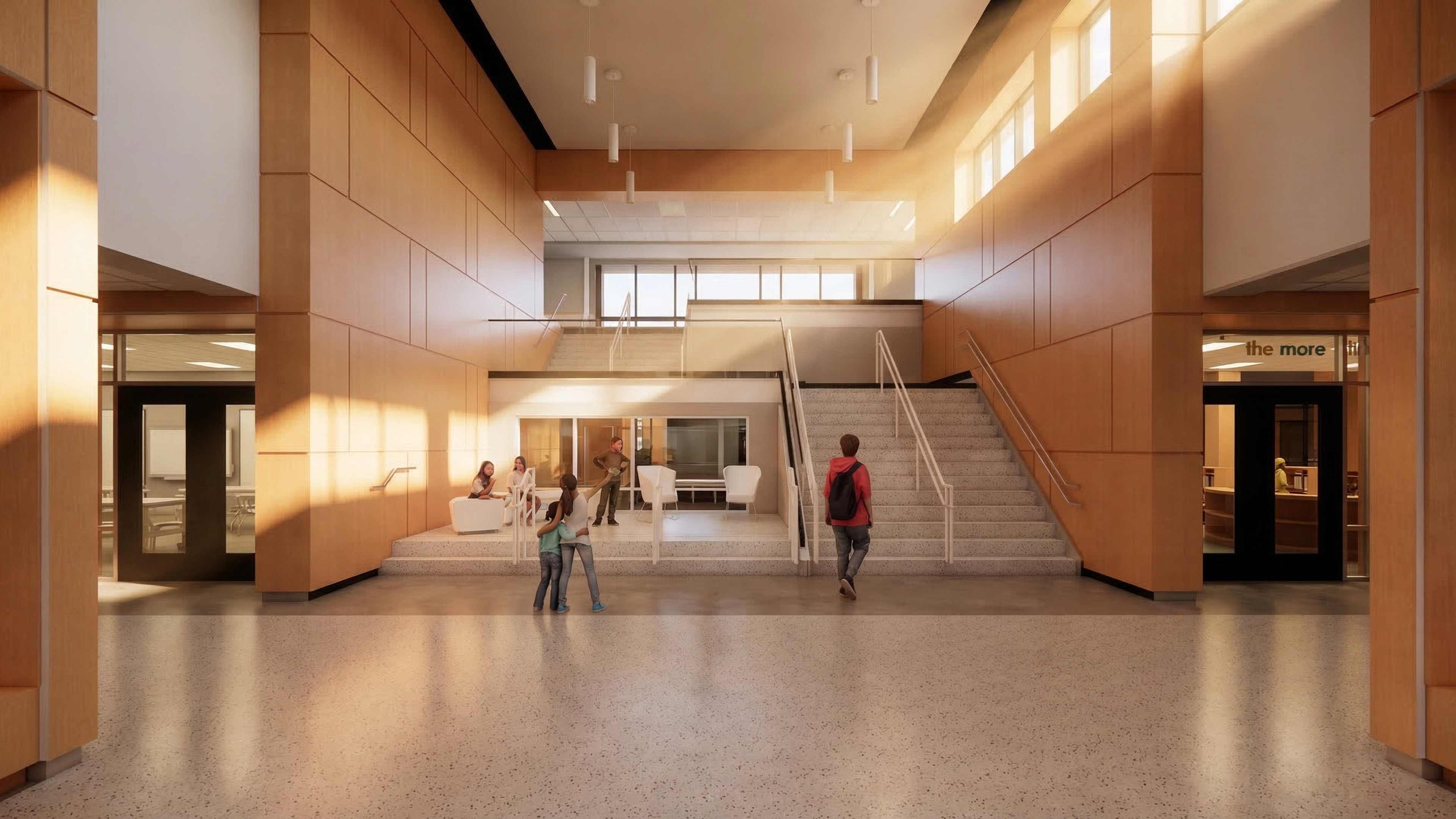 interior of new school builder rendering