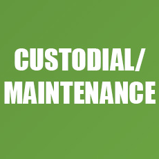 Custodial/Maintenance in white letters on green background