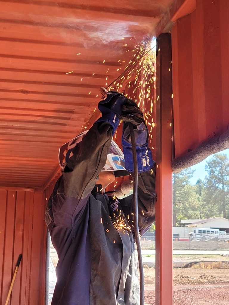 boy welding