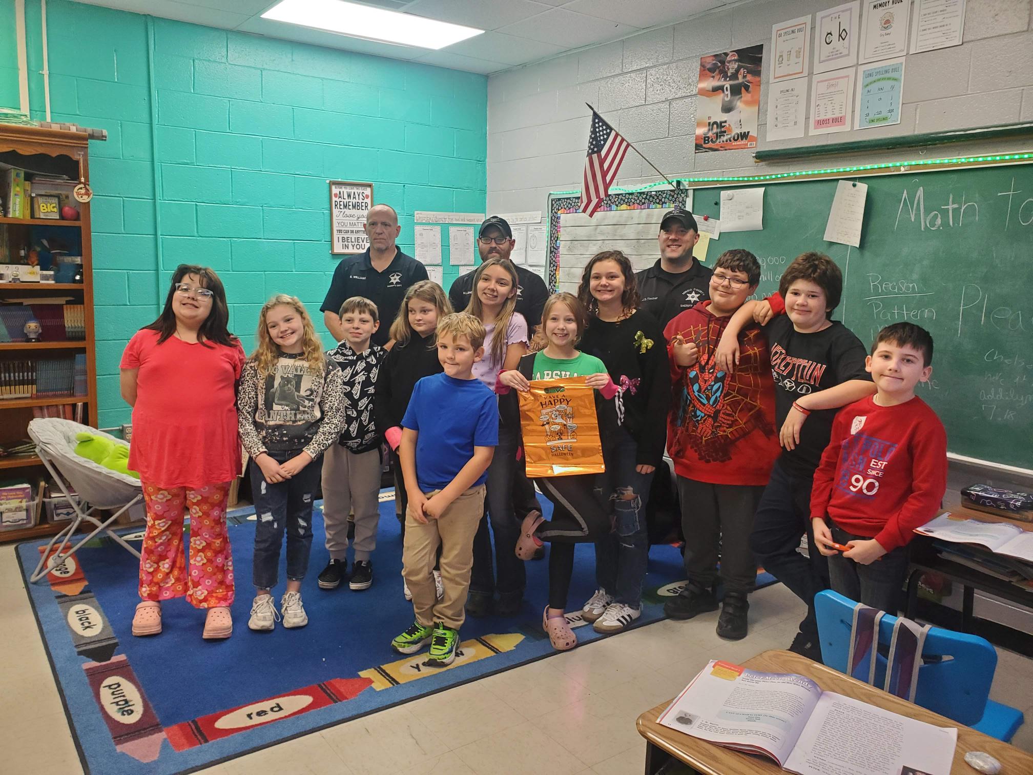 Students at Dingess Elem in a classroom