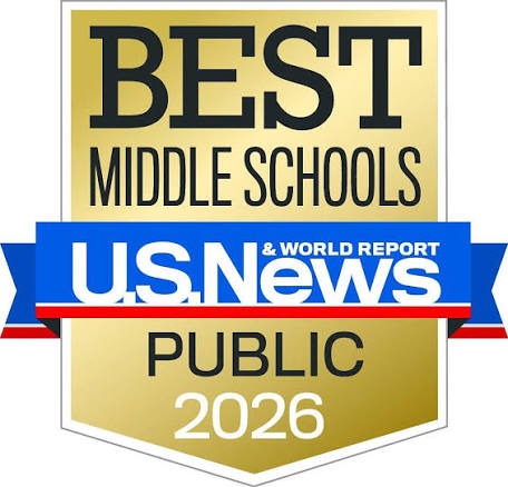 Best Middle Schools - U.S. News & World Report Public 2026 badge.