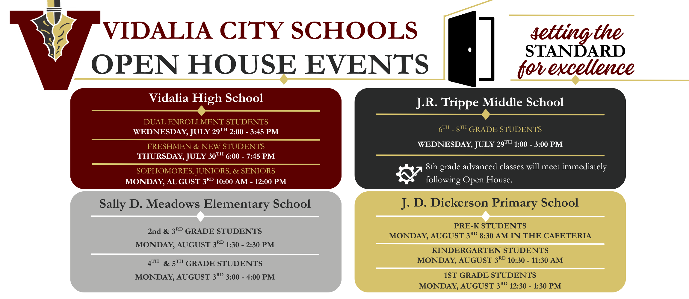 Open House Events at VCS