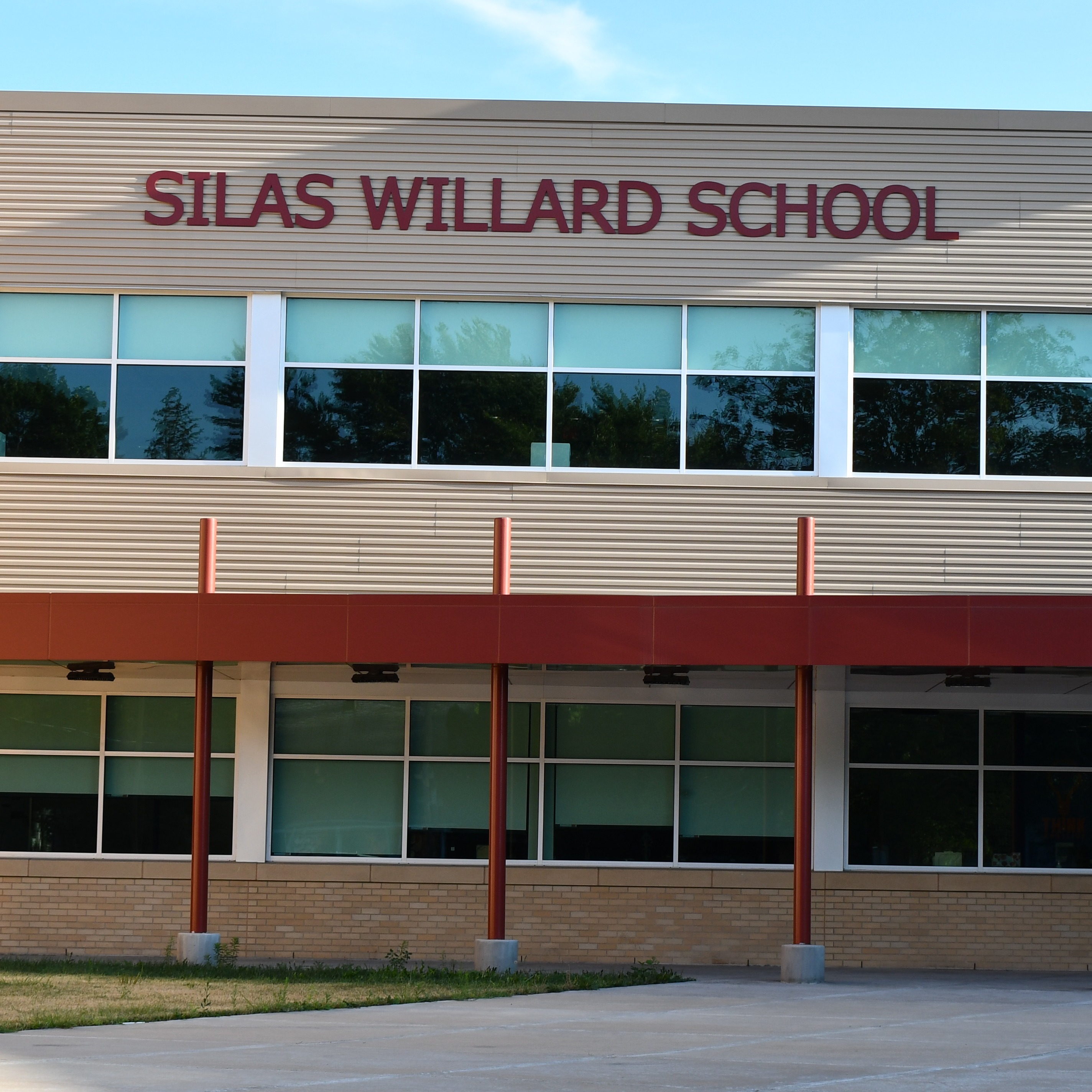 Exterior of Silas Willard School building