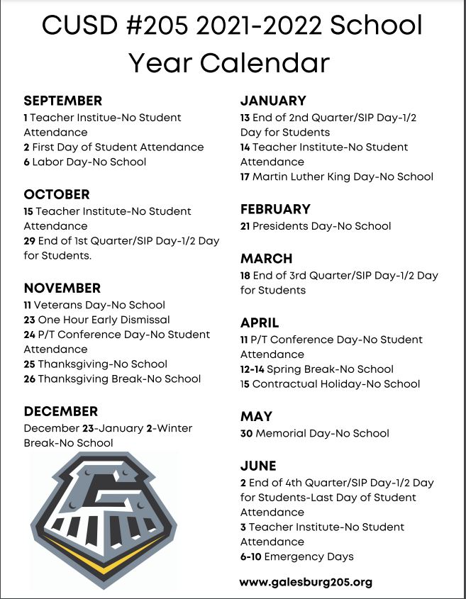 school calendar