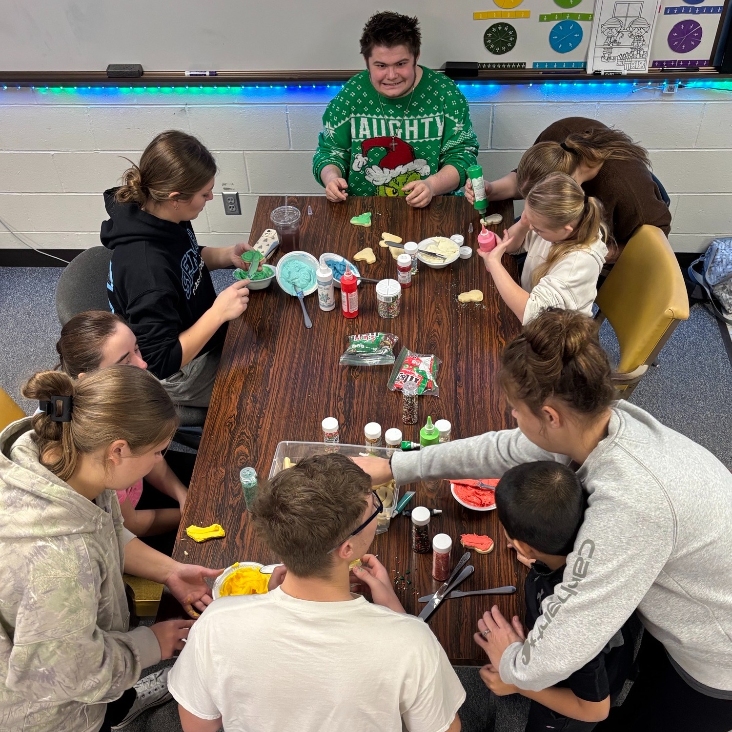 students making cookies