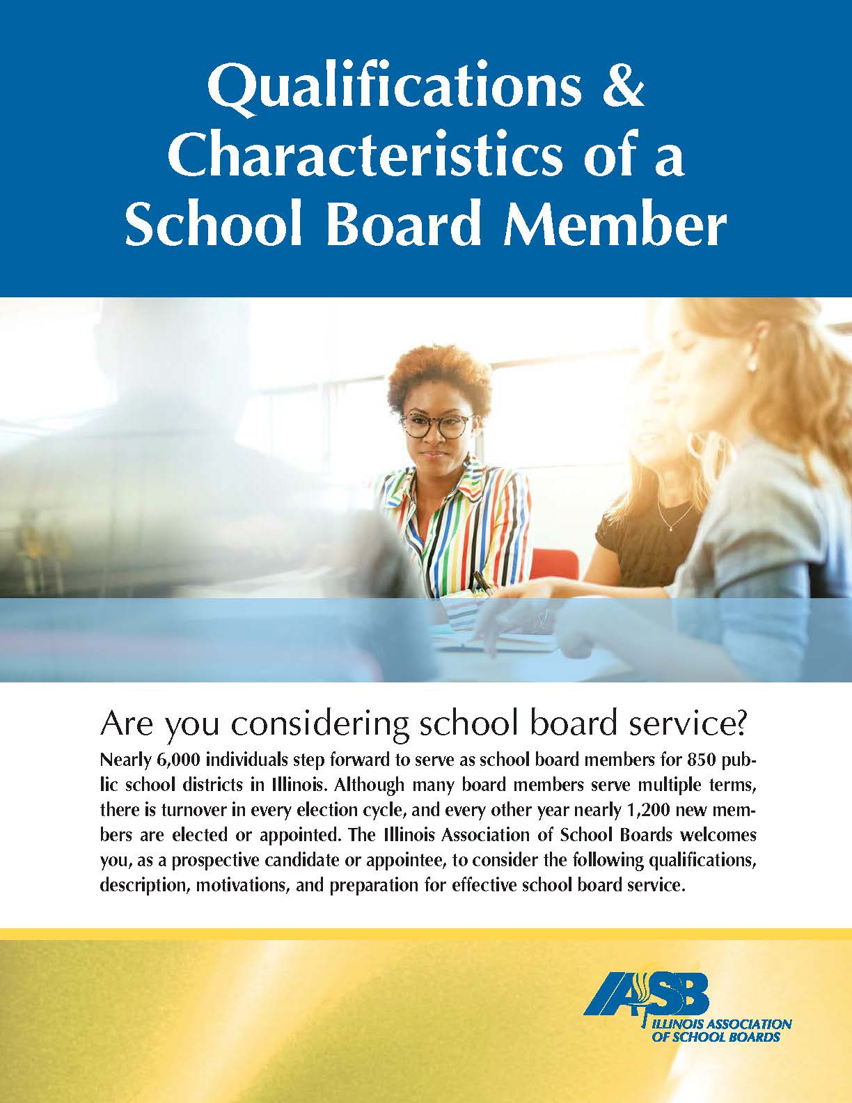 Qualifications /Characteristics of a School Board Member