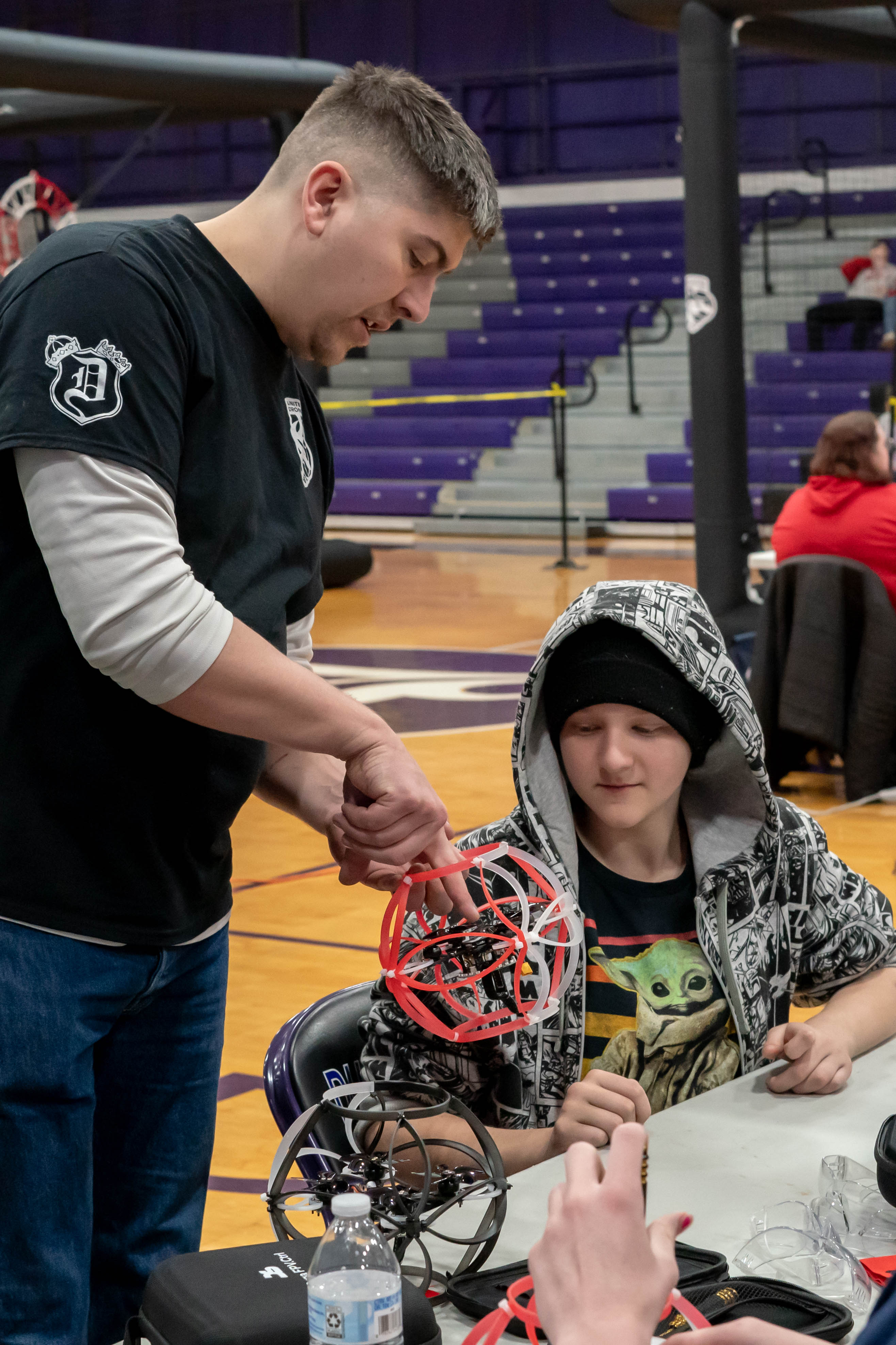 Photo of coach Wilson and student