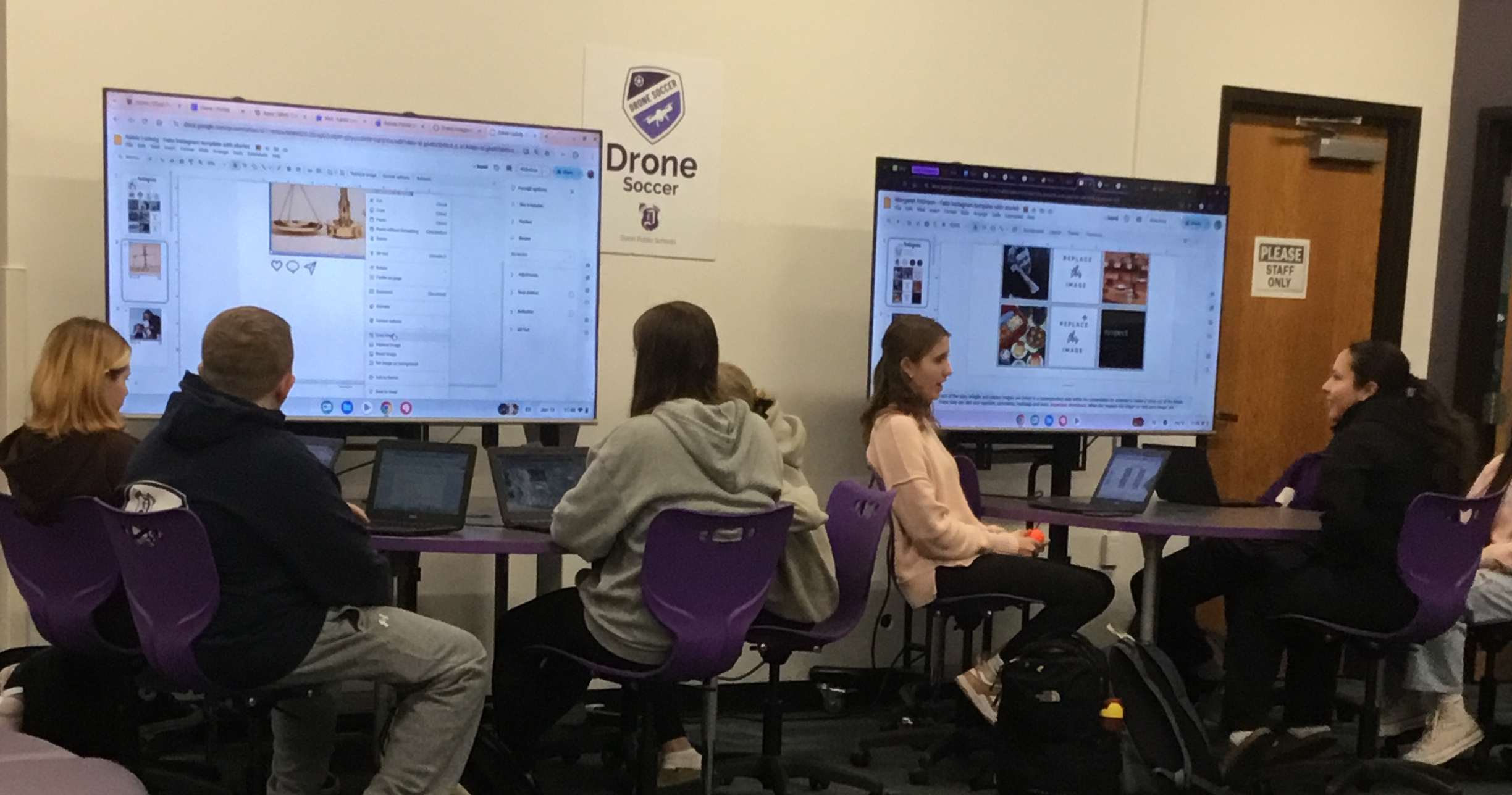 mrs hansens class making fake instagram pages