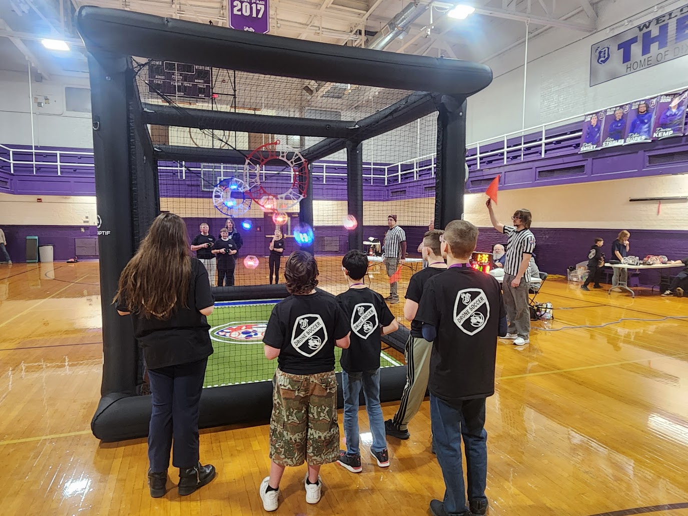 Drone soccer tournament play