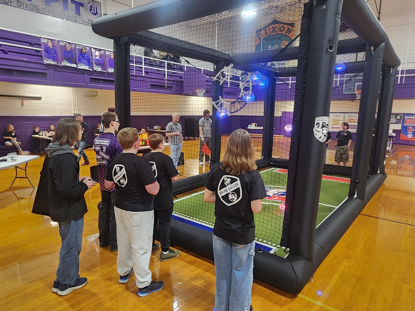 Drone soccer tournament play
