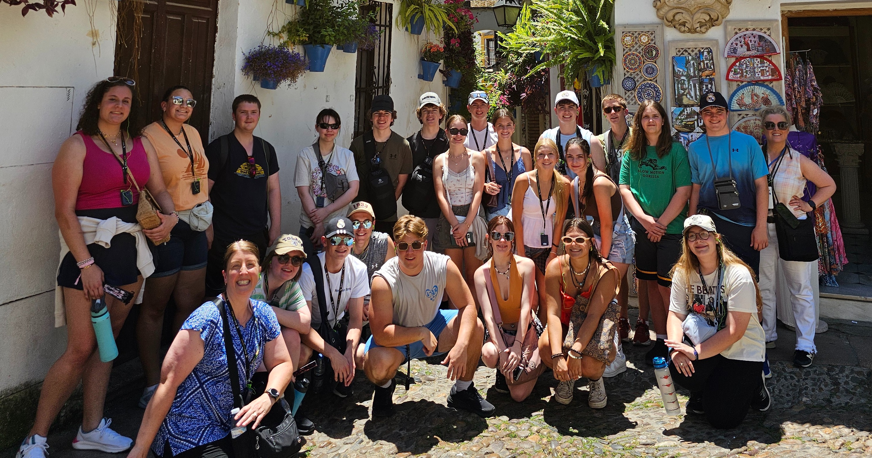 Students on trip in Spain