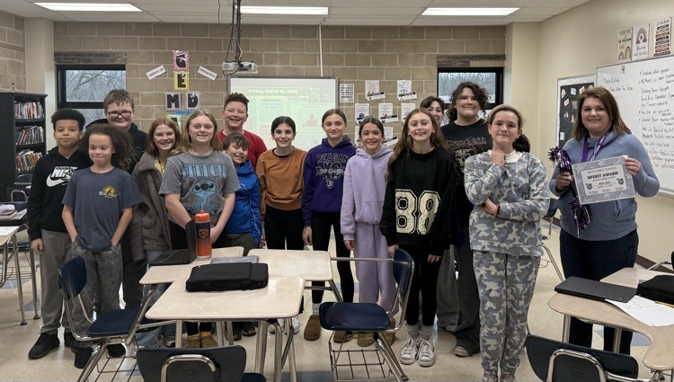 students with teacher