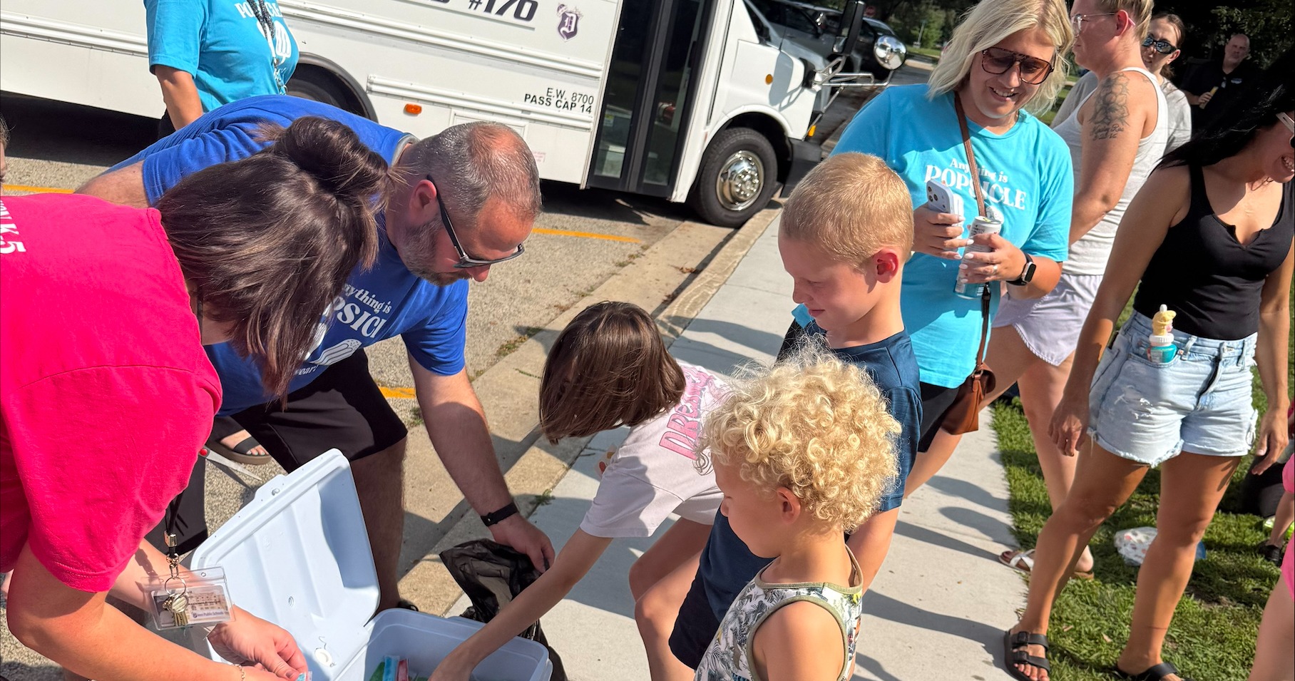mr. magnafici helping students at PwP