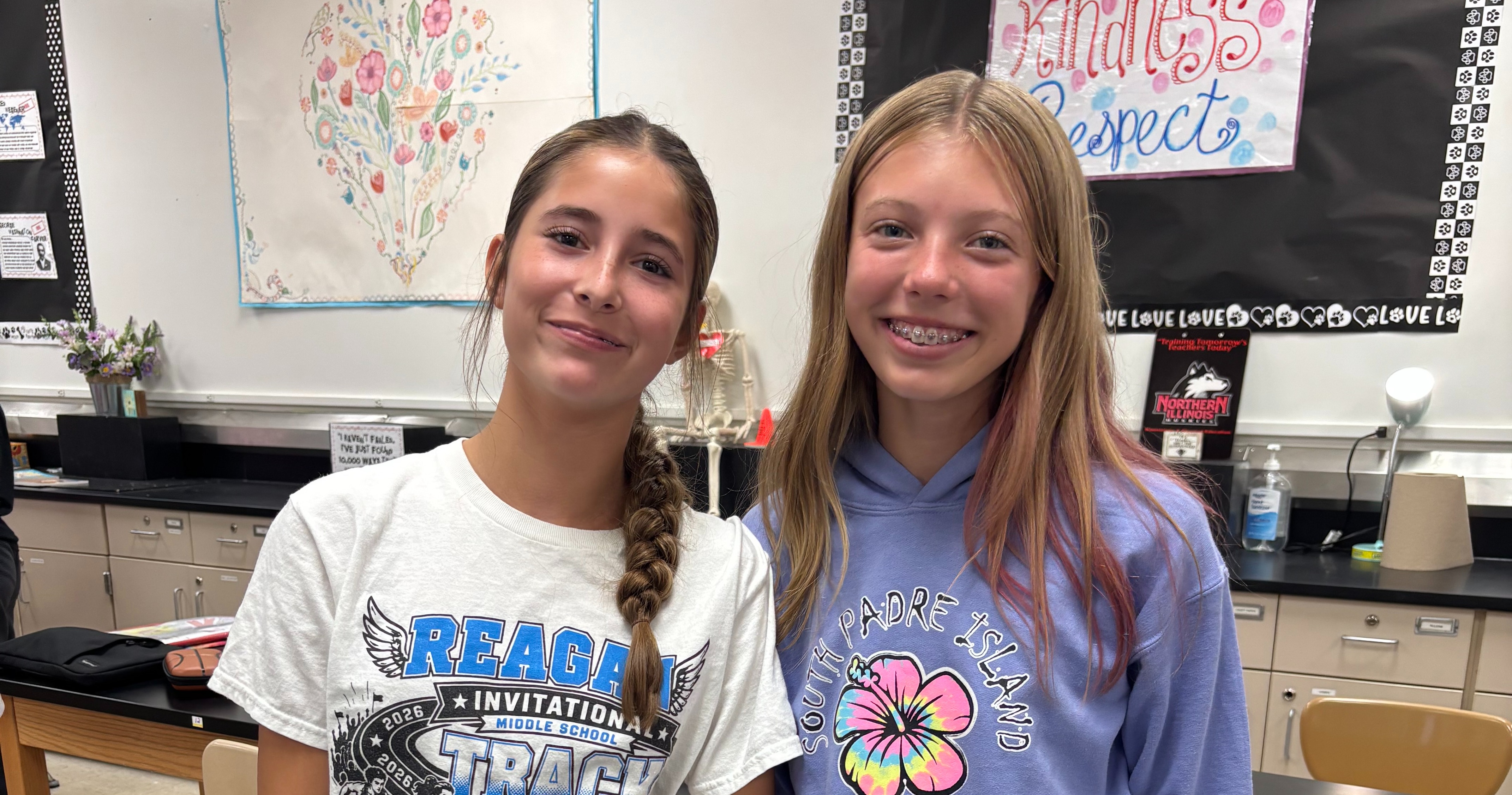 RMS students smiling for camera