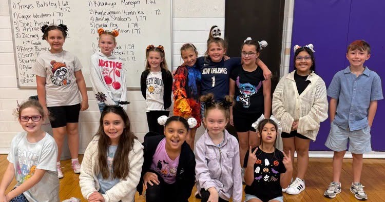 Madison students on spooky hair day