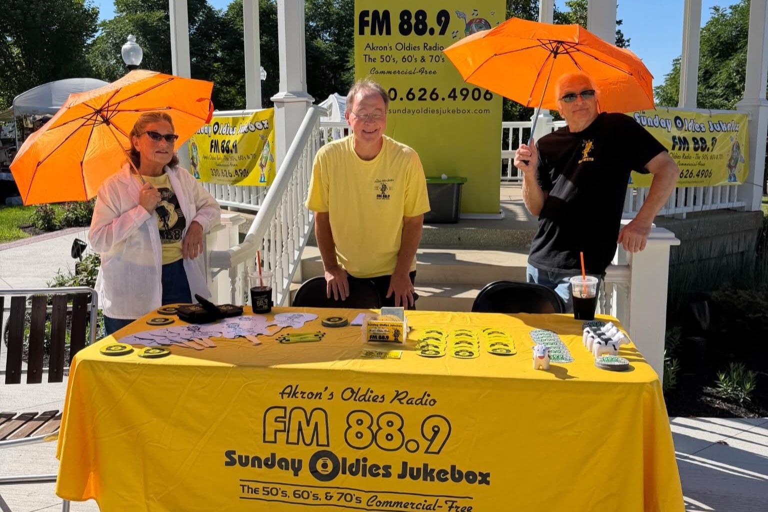 Volunteers tabling at a community event