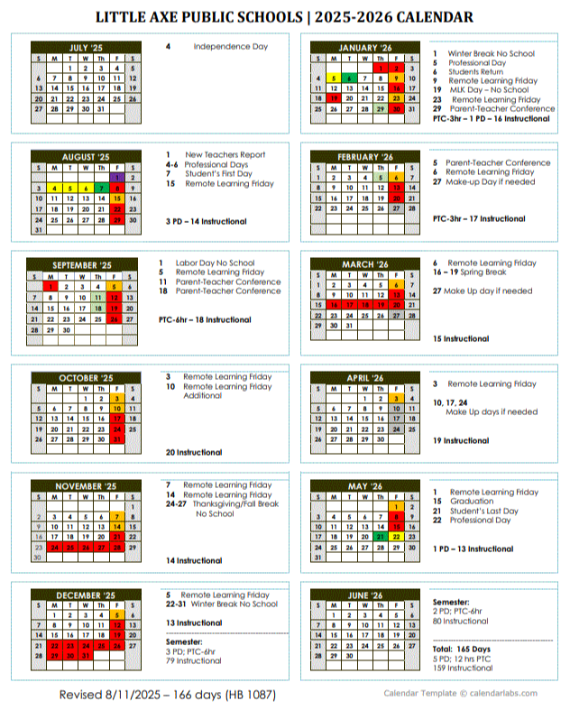 25-26 calendar