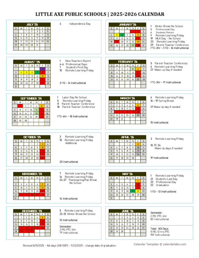 25-26 calendar