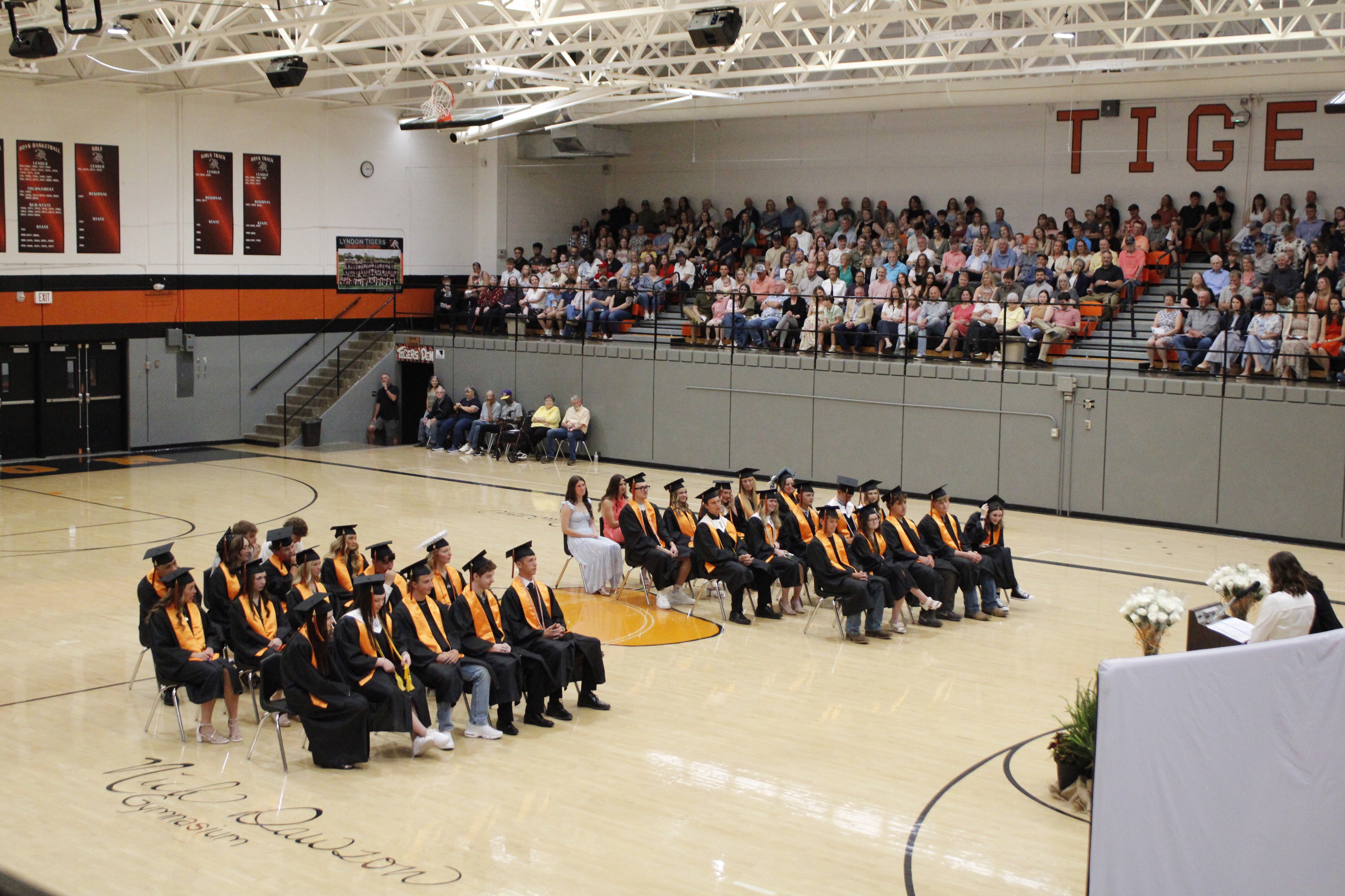 students at graduation