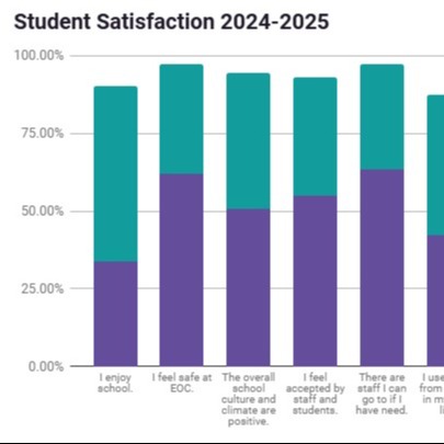 graph showing results of satisfaction survey