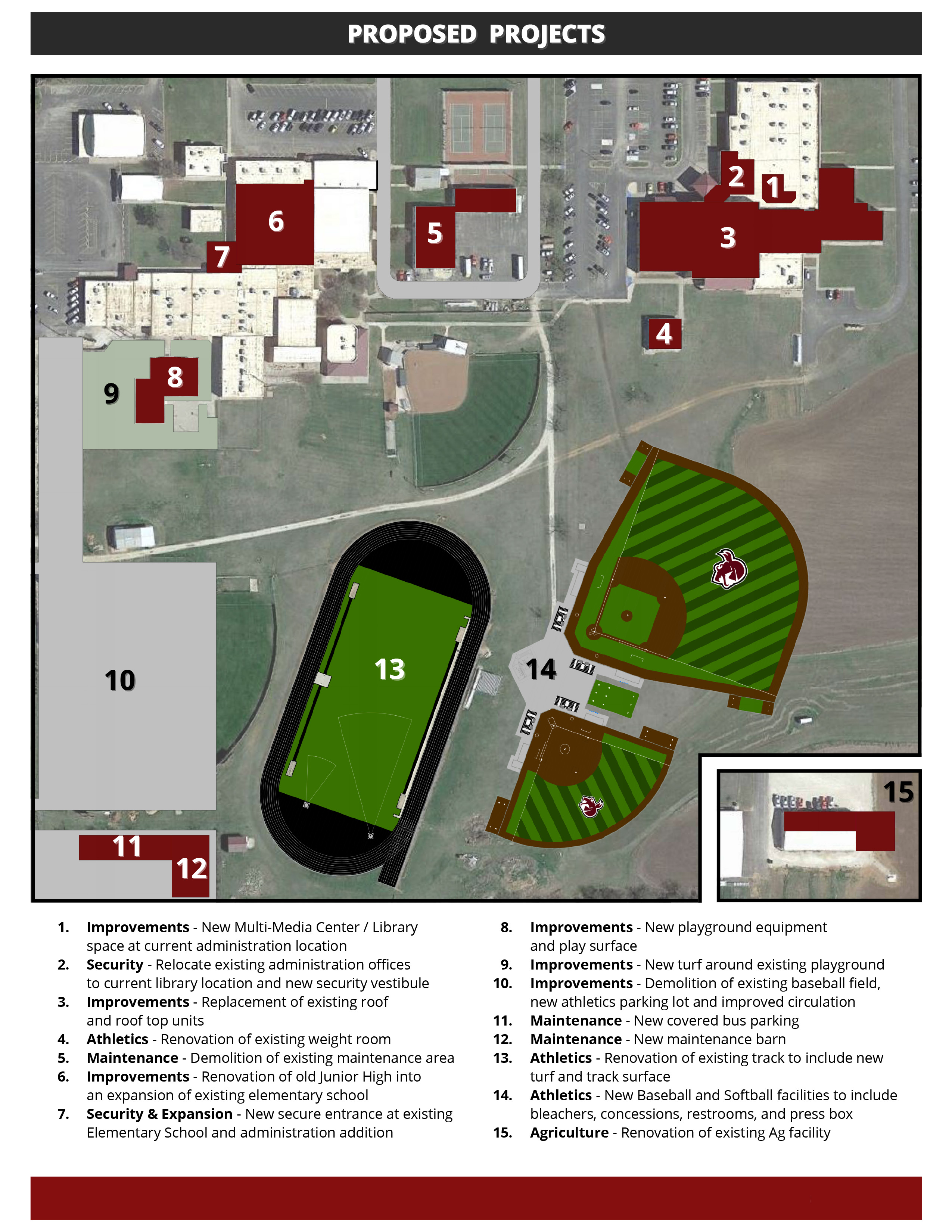 Map of Proposed Projects for 2023 Eula School Bond