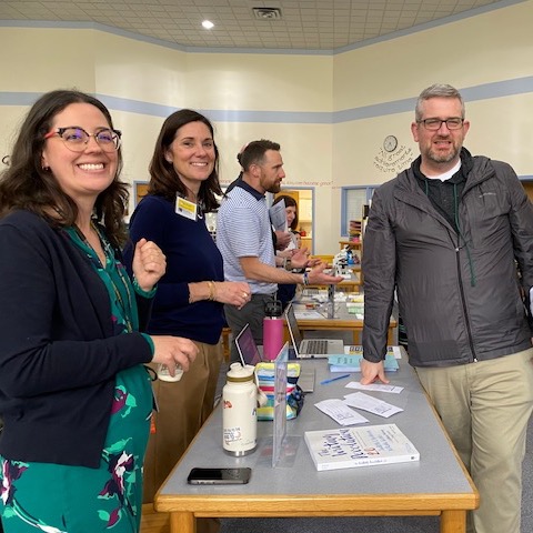 High school teachers presenting at Collegial Cafe with their research
