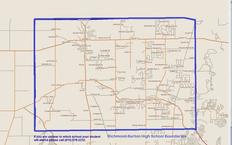 Boundary map for Richmond-Burton Community High School