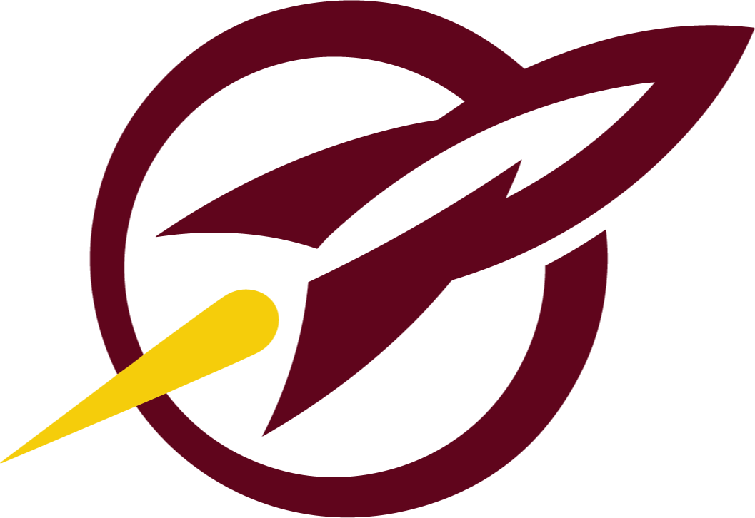 RB Rocket Logo blazing in a circle.