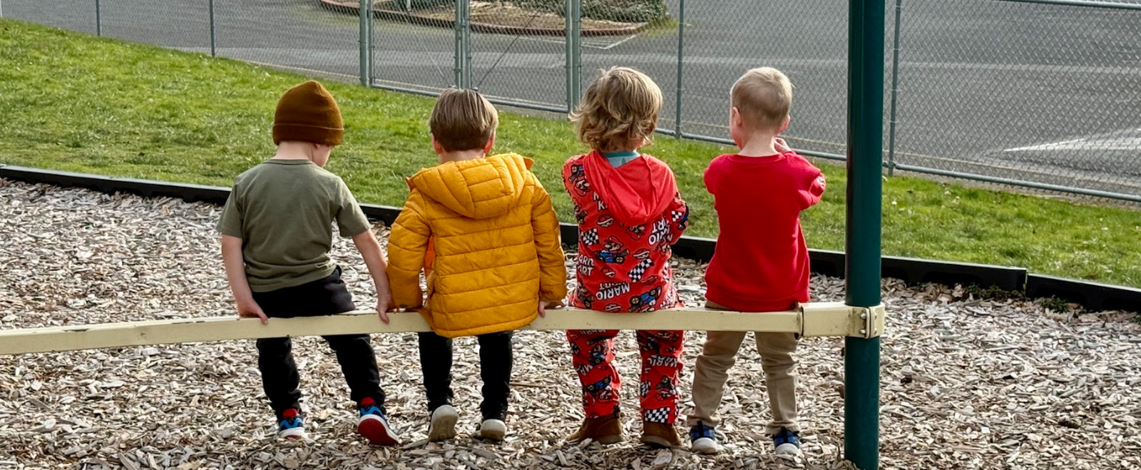 Students on a bench