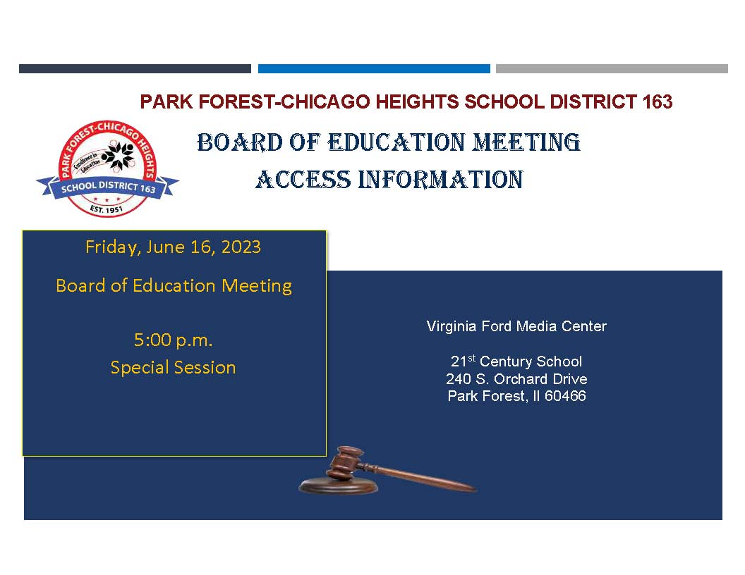 Board Information Park Forest Chicago Heights School District 163