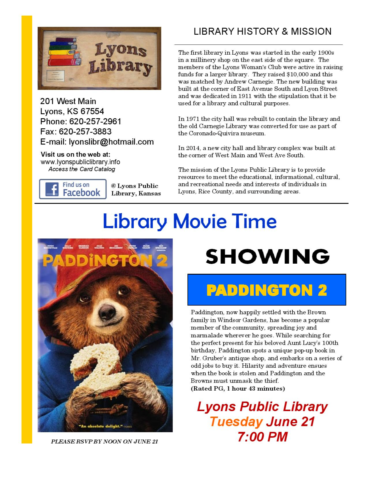 Lyons Public Newsletter Page 4  Readable PDF link  located at top of this page. 