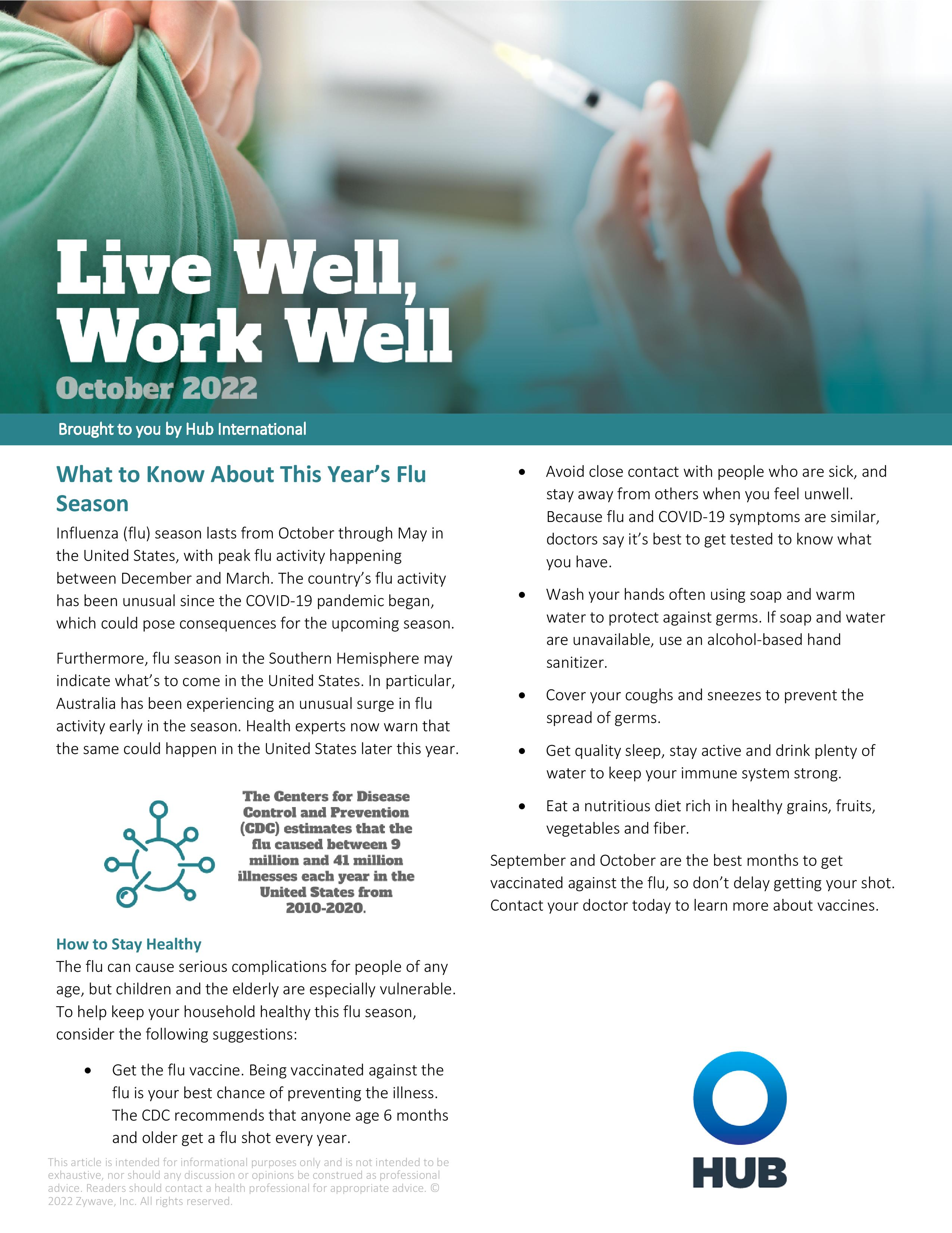 Live Well, Work Well  Readable PFG  link is to the right of this page