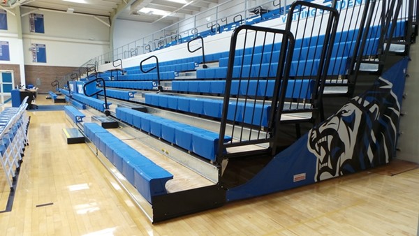 Side View of LHS Gym West Bleachers