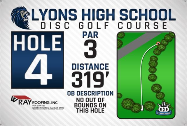 Lyons High School DISC Golf Course Hole 4