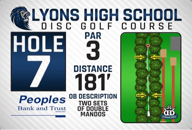 Lyons High School DISC Golf Course Hole 7