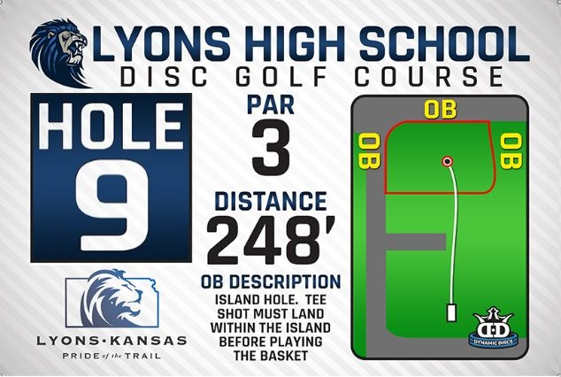 Lyons High School DISC Golf Course Hole 9