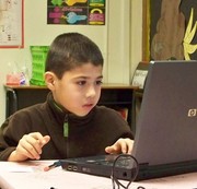 A student working on their computer