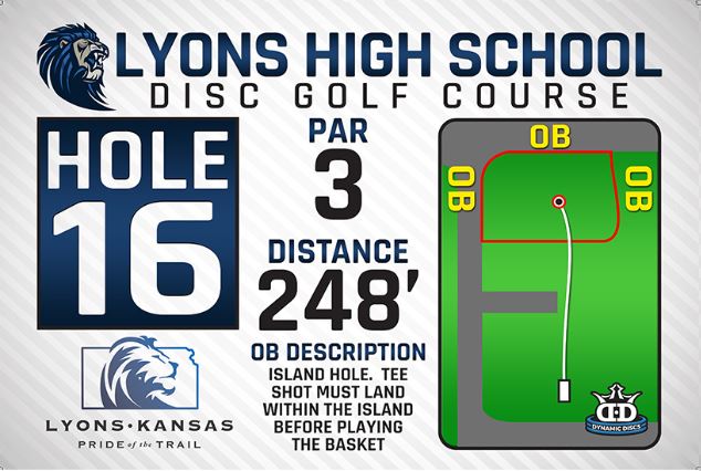 Lyons High School DISC Golf Course Hole 16