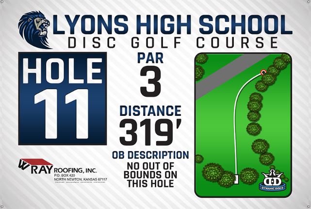 Lyons High School DISC Golf Course Hole 11