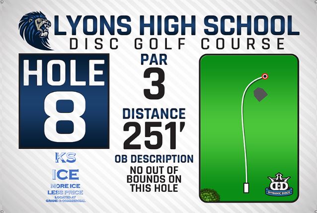 Lyons High School DISC Golf Course Hole 8