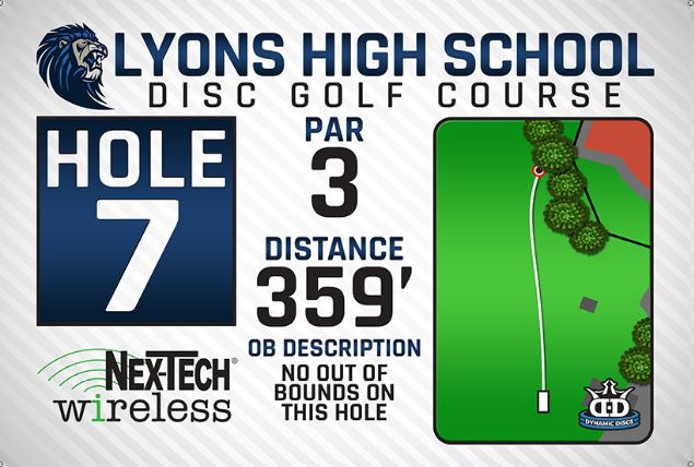 Lyons High School DISC Golf Course Hole 7