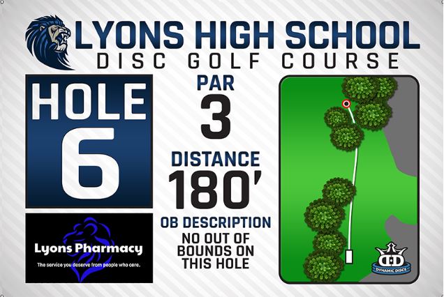 Lyons High School DISC Golf Course Hole 6