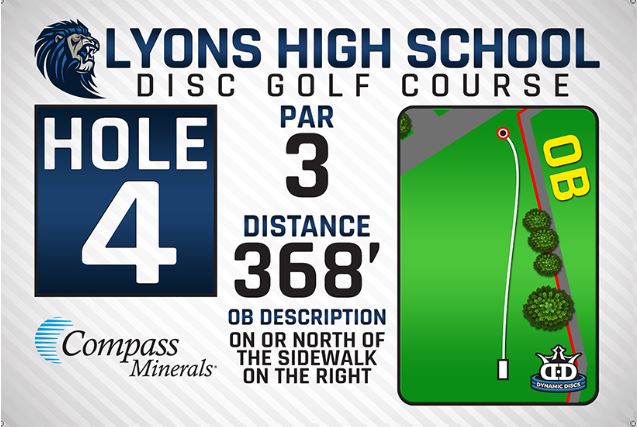 Lyons High School DISC Golf Course Hole 4