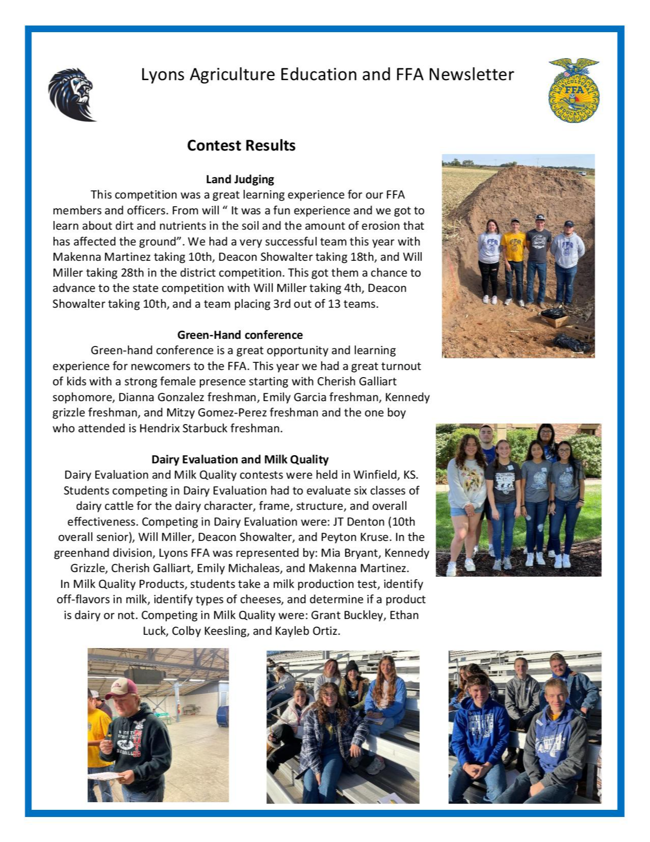 Fall  2022  Newsletter Page 2 Full ADA printable version is the link above